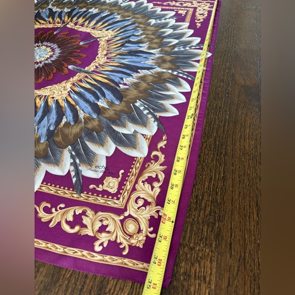 Echo Design Feather Pow Wow Silk Scarf NWT - Picture 5 of 10